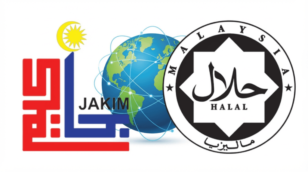 Building Market Resilience: The JAKIM Halal Manufacturing Advantage for 2026 2 Logos of JAKIM Malaysia and the Malaysia Halal certification symbol representing global halal importance.