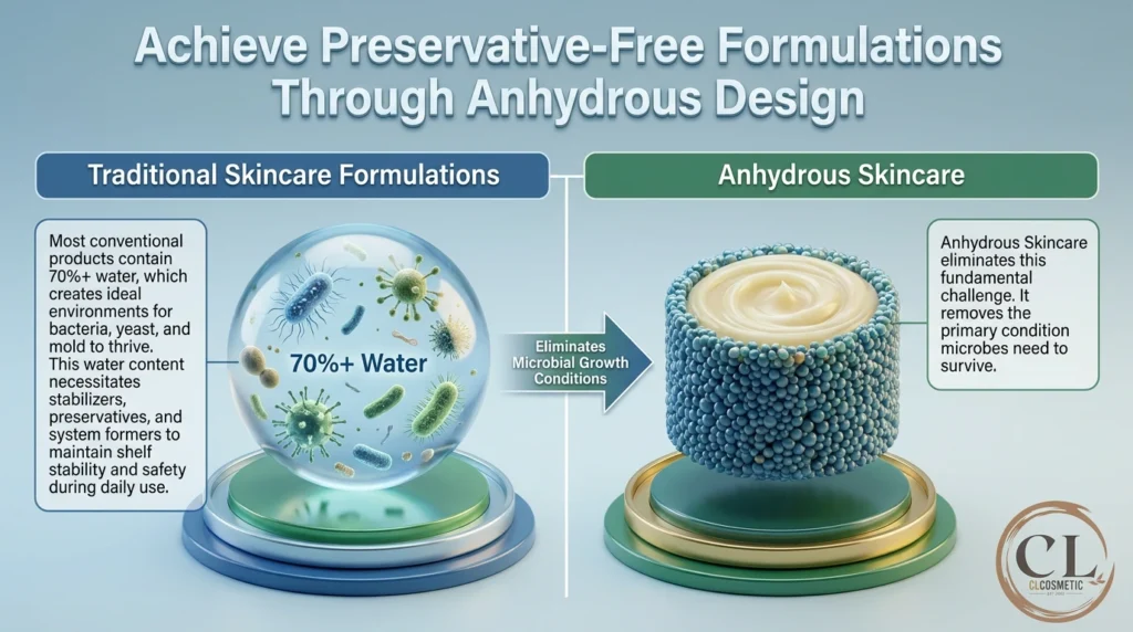 3D illustration about Achieve Preservative Free Formulations Through Anhydrous Design by NBP